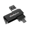 Lenovo Thinkplus MU251 USB3.1 Type-C Flash Drive Doppia interfaccia Pendrive Disco di memoria USB ruotabile a 360°