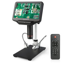 Microscopio digitale Andonstar AD407 3D HDMI Schermo da 7 pollici Microscopio elettronico saldatura per la riparazione del telefono con supporto regolabile