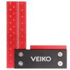 Righello per la lavorazione del legno in lega di alluminio da 100 mm/4 pollici VEIKO Righello per misurazioni di velocità T garantito quadrato di precisione per la misurazione