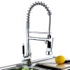 Rubinetto miscelatore per lavello da cucina TAPCET Rubinetto estraibile Sparyer Rotazione di 360 gradi Miscelatore monocomando in ottone cromato Rubinetto pieghevole