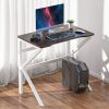 Scrivania per computer da ufficio Design a forma di K Desktop da 32 "Stile semplice e moderno per l'ufficio domestico