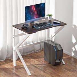 Scrivania per computer da ufficio Design a forma di K Desktop da 32 "Stile semplice e moderno per l'ufficio domestico