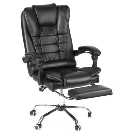 Snailhome Sedia da ufficio ergonomica reclinabile con schienale alto Sedia da ufficio girevole regolabile in altezza Sedia da gioco in pelle PU Sedia da scrivania per laptop con poggiapiedi