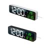 Sveglia digitale a LED Orologio cablato per orologio da tavolo Snooze Mirror digitale da tavolo