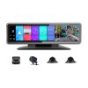 T88 12 pollici 4 canali 4G Android 9.0 Streaming Media 4 Cam Auto DVR Panoramica a 360 gradi HD Registratore di guida Dash Cam Android Navigazione ADAS Wifi GPS Scatola nera