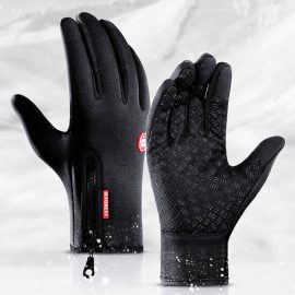 TENGOO Unisex Inverno Caldo Guanti Touch Screen Antiscivolo Addensato Termico Caldo Dito Pieno Guanti Sci Escursionismo Corsa Guida Ciclismo Pile Neoprene Guanti Per Adulti