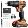 TOPSHAK TS-ED5 20V 13mm senza spazzola Trapano elettrico a percussione 45N.m Coppia 0-1650 RPM Velocità variabile W/1 pz Batteria EU/US Spina e 43 pz Accessori
