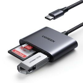 UGREEN 3 in 1 Lettore di Schede USB-C Type C a USB Lettore di Schede SD TF per Accessori per Laptop Adattatore per Schede di Memoria Lettore di Schede SD CM387