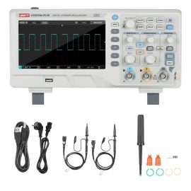 UNI-T UTD2102e PLUS Digital oscilloscopio con 7 pollici LCD Display Scopemeter con larghezza di banda 100MHz 2 canali 500MS / S Real Frequenza di campionamento tempo 64kpts Profondità di archiviazione
