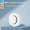Wale Tuya Rilevatore di fumo WiFi Sensore di allarme antincendio wireless App Smart remoto Controllo 80dB Allarme sonoro Funziona con Smart Life