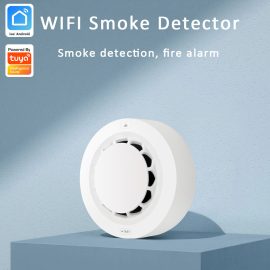 Wale Tuya Rilevatore di fumo WiFi Sensore di allarme antincendio wireless App Smart remoto Controllo 80dB Allarme sonoro Funziona con Smart Life