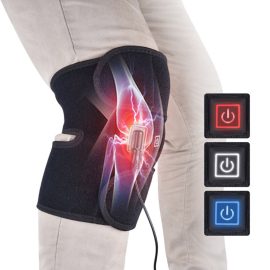 Coupon 10W Electric Far Infrared Heating Knee Massager Thermal Vibration Physiotherapy Instrument Knee Pad Vibration Massage Pain Relief Health Care Wireless