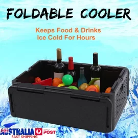 Coupon 35L Lightweight Portable Car Refrigeration Collapsible Food Cooler Insulated 60 Cans Party Picnics Camping