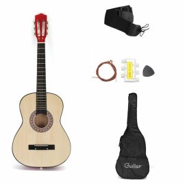 Coupon 38 Inch Classical Guitar Kit for Beginner with Bag,Strap,Pick and Strings