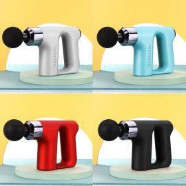 Coupon 4 Heads Electric Massage Gun LCD Touch Sports Muscle Relaxing Massager 5-gear Deep Tissue Musle Massager