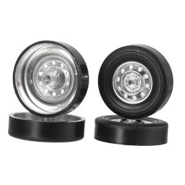 Coupon 4PCS RBR/C Simulation Metal Tire R496 for WPL D12 Racing Vehicle Models RC Car Parts