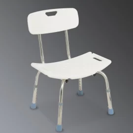 Coupon Adjustable Safety Shower Chair Seat Bench with Removable Back Bathtub Bath Chair for Elderly Tool-Free Assembly