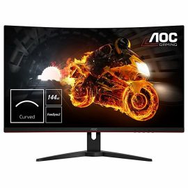 Coupon AOC Gaming CQ32G1 31.5 Inch curved gaming monitor Quad HD 2560×1440 1800R curved VA panel 80M:1 DCR 1ms (MPRT) AMD FreeSync 144Hz 3-sided frameless DisplayPort/HDMI/VGA VESA compatible