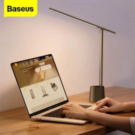 Coupon Baseus Smart LED Desk Lamp Eye Protect Study Dimmable Office Light Foldable Table Lamp Smart Adaptive Brightness Bedside Lamp For Read