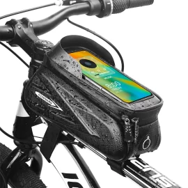 Coupon Bike Bag 1.5L Frame Front Tube Cycling Phone Mount Bag Bicycle Waterproof Phone Case Holder 7.2 Inches Touchscreen Bag Accessories