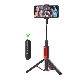 Coupon BlitzWolf® BW-BS10 All In One Portable bluetooth Selfie Stick Hidden Phone Clamp with Retractable Tripod