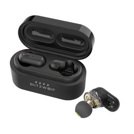 Coupon Blitzwolf® BW-FYE7 TWS bluetooth 5.0 Earphone Heavy Bass Stereo Bilateral Calls Headphone with Charging Box