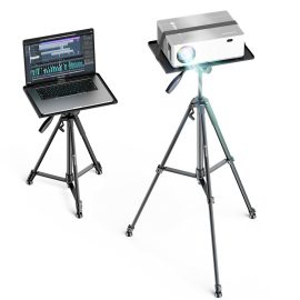 Coupon BOMAKER Projector Tripod Stand Foldable Laptop Tripod Projector Bracket with Tripod Tray Multifunctional DJ Racks Projector