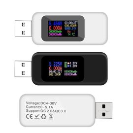Coupon DANIU Digital 10 in 1 Colorful LCD Display USB Tester Voltage Current Tester USB Charger Tester Power Meter