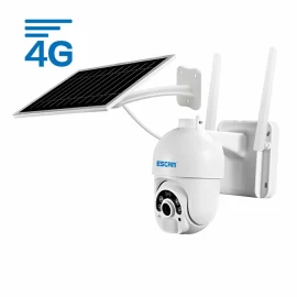 Coupon ESCAM QF450 1080P Cloud Storage 4G Battery PIR Alarm Dome IP Camera With Solar Panel Full Color Night Vision PTZ Two Way Audio IP66