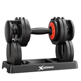 Coupon GEEMAX 44/55lbs Adjustable Weight Dumbbells Strength Training Barbell Board Fitness Gym Home