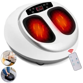 Coupon Health Electric Acupressure Massage Vibration Roller Foot Massager EU Plug – White