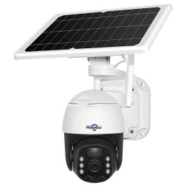 Coupon Hiseeu 3MP Home Security Solar Camera Outdoor Wireless WiF PTZ IP Camera Pan Tilt 330° View Spotlight Rechargeable Solar Battery Powered System Motion Detections Color Night Vision 2-Way Audio Cloud and SD Record