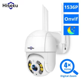 Coupon Hiseeu 3MP WiFi IP Camera PTZ 1536p Dome ONVIF High Speed Security DSD Waterproof SD Card IP Camera Wireless Remote Viewing