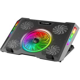 Coupon ICE COOREL A13 Laptop Cooling Pads 5 Fans RGB Lighting 5 Gear Height Adjustable Strong Heat Dissipation Laptop Cooling Stand