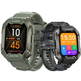 Coupon KOSPET TANK M1 1.72 inch Full Touch Screen Heart Rate Blood Pressure Oxygen Monitor 24 Sports Modes 50 Days Standby IP69 Waterproof Smart Watch