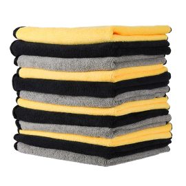 Coupon MATCC 12PCS Super Absorbent Microfiber Car Cleaning Towels Cleaning Cloths Vehicle Professional Care Washable Multi Use