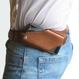Coupon Men Genuine Leather Fanny Pack 4.7inch~6.5 inch Phone Bag Waist Bag Easy Carry EDC Bag For Outdoor