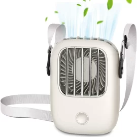 Coupon NASUM Hanging Neck Fan Ultra-lightweight USB Rechargeable 3-step Air Volume Adjustment Fan