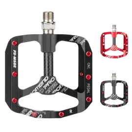 Coupon New 1 Pair Road MTB Bike Pedals Platform Alloy Road Bike Pedals Ultralight MTB Bicycle Pedal Bike Accessories Red And Black