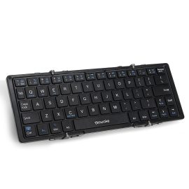 Coupon Sawake Portable Foldable bluetooth 3.0 Keyboard Ultra Thin Mini Wireless Keypad for Apple iOS/Andriod/Microsoft System PC Tablet Smartphone