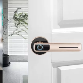 Coupon Smart Electronic Door Lock Fingerprint Intelligent Anti-theft Handle Locks Key