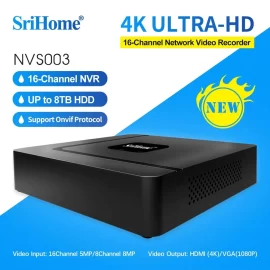 Coupon Srihome NVS003 4K UHD CCTV NVR 16CH 5MP Network Video Recorder 8CH 8MP Security Surveillance IP Camera – EU Plug