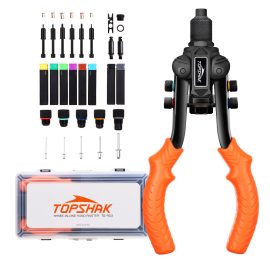 Coupon TOPSHAK RG3 Hand Nut Riveter Complete 3 in 1 Types of Tasks with Extremely Labor-Saving