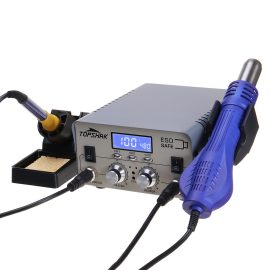 Coupon Topshak TS-CD4 680W 2 In 1 Rework Hot Air LCD Digital Display Soldering Station Independent Switch 3 Preset Memory Buttons PID Temperature Control Auto Standby & Working USB Charging Port Soldering Station