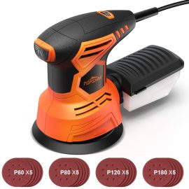 Coupon TOPSHAK TS-SD4 240W Random Orbits Sander with 20Pcs Sandpapers Dust Collection Box EU/US Plug