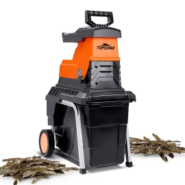 Coupon TOPSHAK WS1 Electric Garden Shredder 2800W Wood Shredder 45MM Max Cutting Diameter 55L Plant Branch Shredder with Wheels