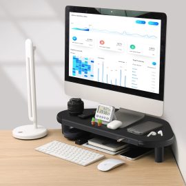 Coupon Vaydeer Corner Monitor Stand Monitor Riser with 4 USB ports