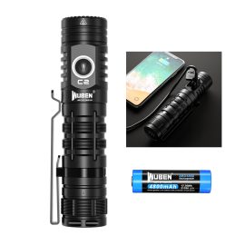 Coupon Wuben C2 SST40 2000 Lumen Power Bank Flashlight USB-C USB-A Dual Interface Rechargeable 18650/21700 EDC LED Torch Outdoor Clip Light