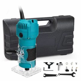 Coupon 110V/220V 30000RPM Electric Hand Trimmer Router 6.35mm Wood Laminate Palm Joiners Working Cutting Machine