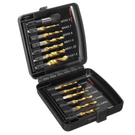 Coupon 13pcs M3-M10 Metric Screw Thread Tap Drill Bits Set Hex Shank Drill Bit Screw Compound Tap Hand Tools with Joint Rod
